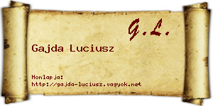 Gajda Luciusz névjegykártya